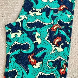 OS Lularoe Leggings, Dragons